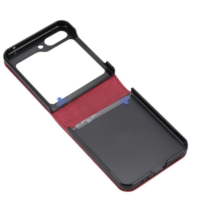 DF-05 For Samsung Galaxy Z Flip5 5G Case Shockproof PC+PU Leather Phone Cover