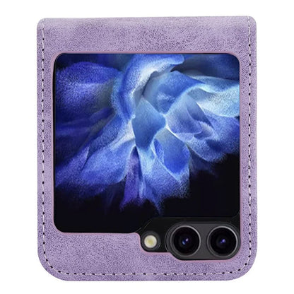 DF-05 For Samsung Galaxy Z Flip5 5G Case Shockproof PC+PU Leather Phone Cover