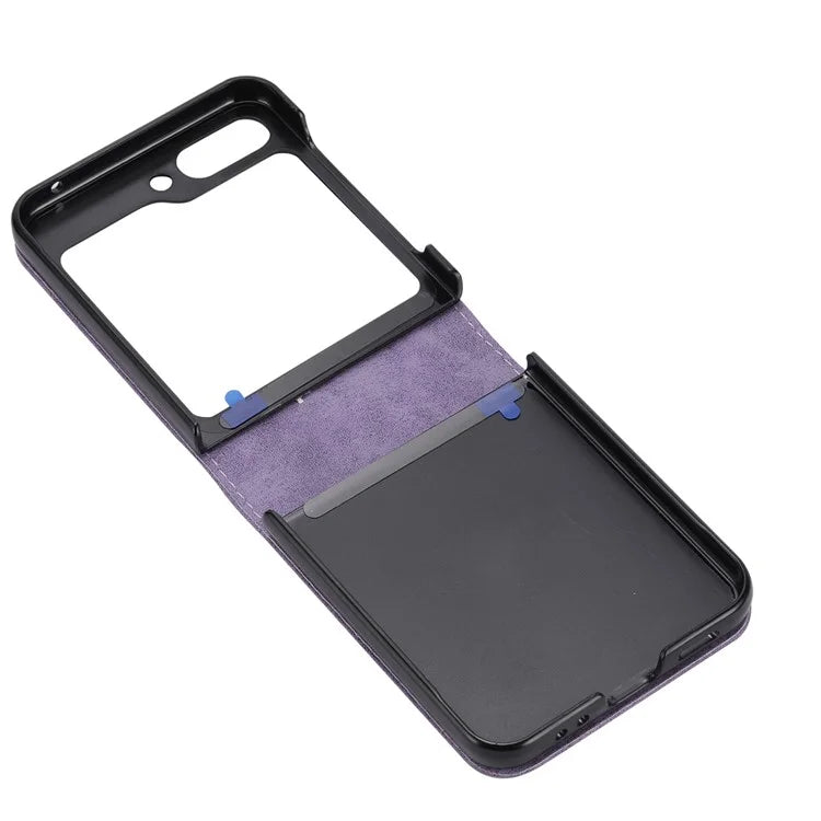 DF-05 For Samsung Galaxy Z Flip5 5G Case Shockproof PC+PU Leather Phone Cover