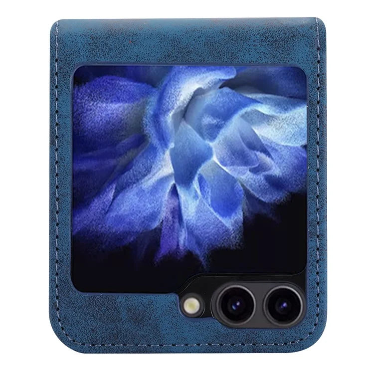 DF-05 For Samsung Galaxy Z Flip5 5G Case Shockproof PC+PU Leather Phone Cover
