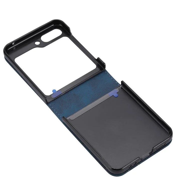 DF-05 For Samsung Galaxy Z Flip5 5G Case Shockproof PC+PU Leather Phone Cover