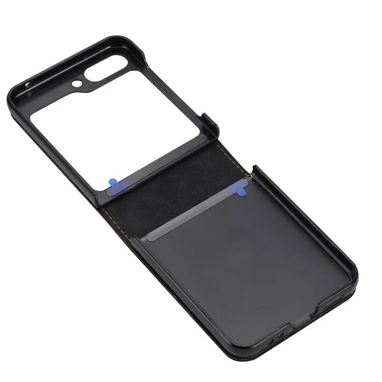 DF-05 For Samsung Galaxy Z Flip5 5G Case Shockproof PC+PU Leather Phone Cover
