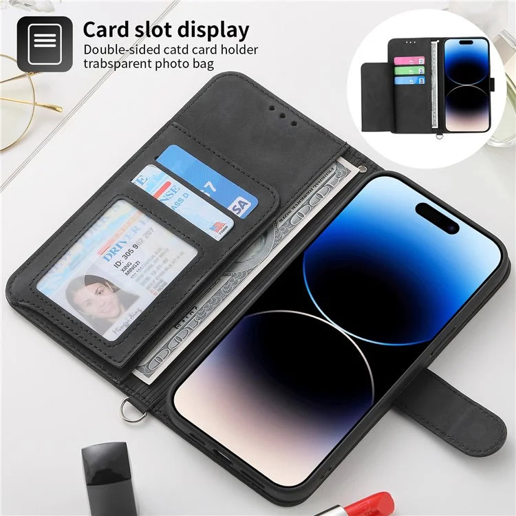 For Xiaomi Redmi A3 Leather Phone Cover Flower Pattern Case Multiple Card Slots