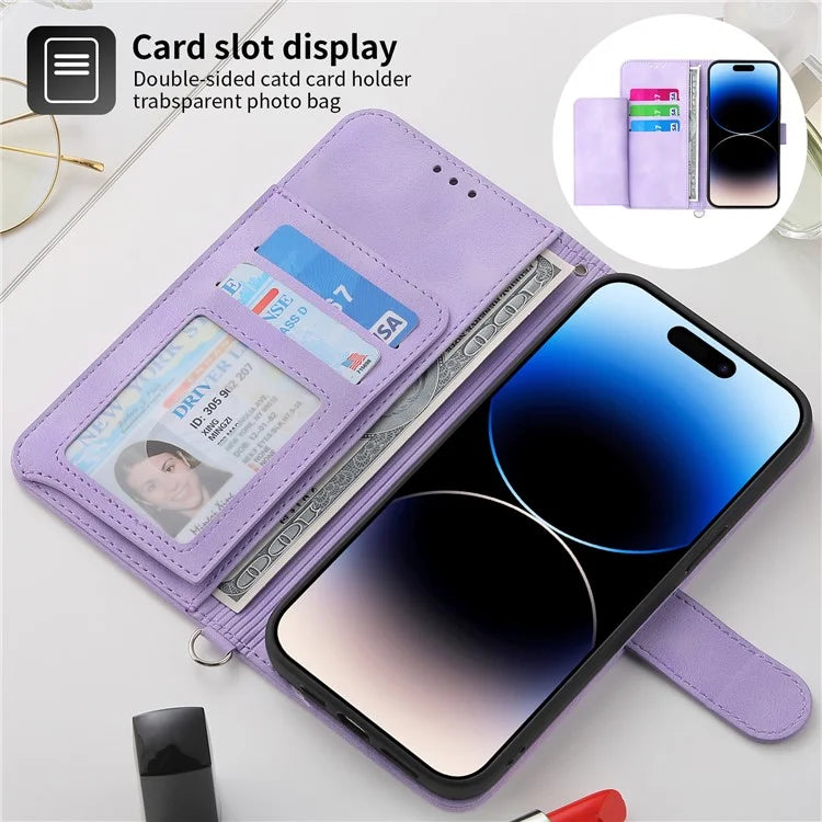 For Xiaomi Redmi A3 Leather Phone Cover Flower Pattern Case Multiple Card Slots