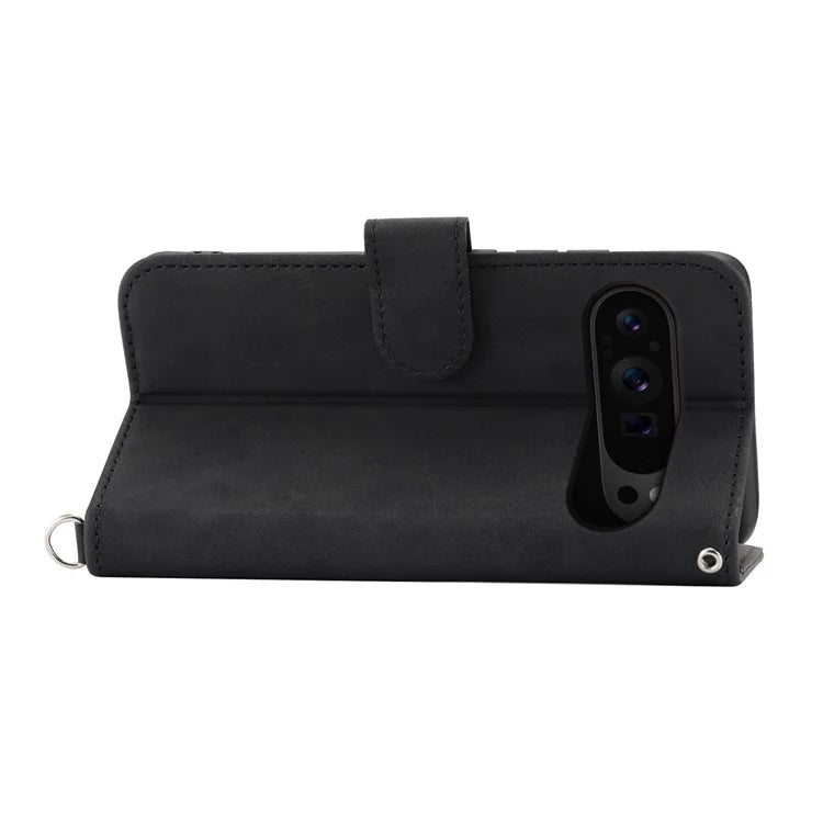 For Google Pixel 9 Pro Leather Case Flower Pattern Phone Protector with Multiple Card Slots