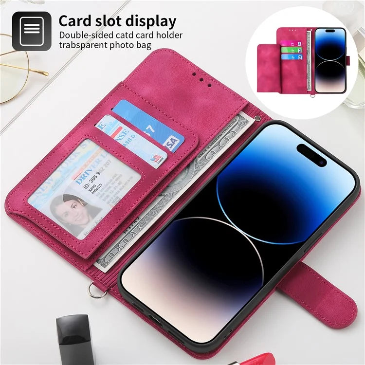 For Xiaomi Redmi K70E 5G / Xiaomi Poco X6 Pro 5G Crossbody Leather Cover Flower Pattern Wallet Case with 2 Straps