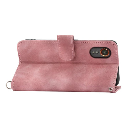 For Samsung Galaxy Xcover 7 PU Leather Phone Case Flower Pattern Cover with Multiple Card Slots