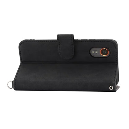 For Samsung Galaxy Xcover 7 PU Leather Phone Case Flower Pattern Cover with Multiple Card Slots