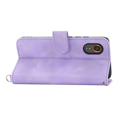 For Samsung Galaxy Xcover 7 PU Leather Phone Case Flower Pattern Cover with Multiple Card Slots