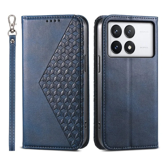 For Xiaomi Redmi K70E 5G / Poco X6 Pro 5G Imprinted Wallet Phone Stand Case PU Leather+TPU Cell Phone Cover