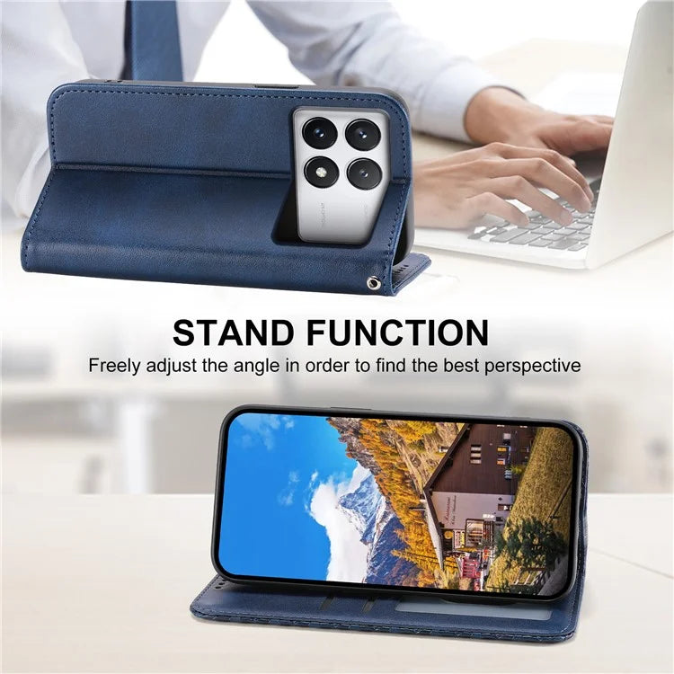 For Xiaomi Redmi K70E 5G / Poco X6 Pro 5G Imprinted Wallet Phone Stand Case PU Leather+TPU Cell Phone Cover