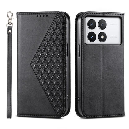 For Xiaomi Redmi K70E 5G / Poco X6 Pro 5G Imprinted Wallet Phone Stand Case PU Leather+TPU Cell Phone Cover