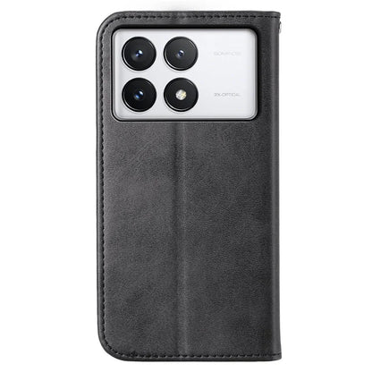 For Xiaomi Redmi K70E 5G / Poco X6 Pro 5G Imprinted Wallet Phone Stand Case PU Leather+TPU Cell Phone Cover