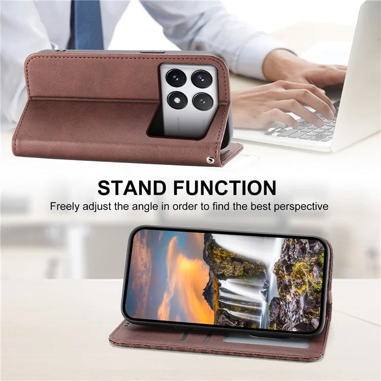For Xiaomi Redmi K70E 5G / Poco X6 Pro 5G Imprinted Wallet Phone Stand Case PU Leather+TPU Cell Phone Cover