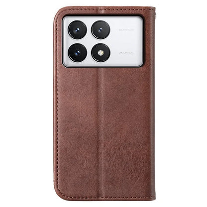 For Xiaomi Redmi K70E 5G / Poco X6 Pro 5G Imprinted Wallet Phone Stand Case PU Leather+TPU Cell Phone Cover