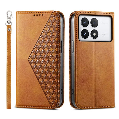 For Xiaomi Redmi K70E 5G / Poco X6 Pro 5G Imprinted Wallet Phone Stand Case PU Leather+TPU Cell Phone Cover