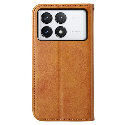 For Xiaomi Redmi K70E 5G / Poco X6 Pro 5G Imprinted Wallet Phone Stand Case PU Leather+TPU Cell Phone Cover