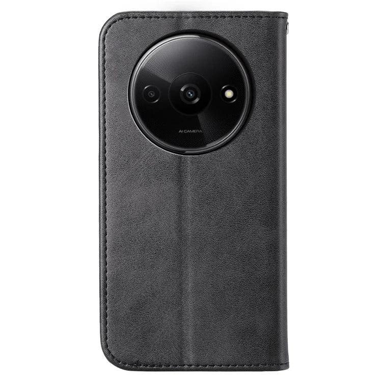 For Xiaomi Redmi A3 Case PU Leather+TPU Rhombus Imprinted Phone Cover Wallet