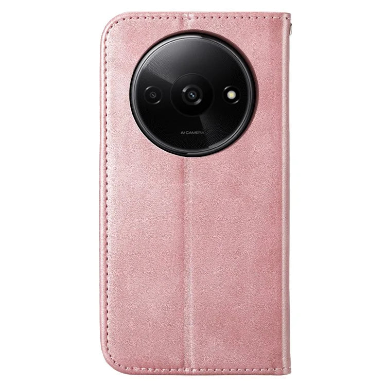 For Xiaomi Redmi A3 Case PU Leather+TPU Rhombus Imprinted Phone Cover Wallet