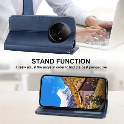 For Xiaomi Redmi A3 Case PU Leather+TPU Rhombus Imprinted Phone Cover Wallet