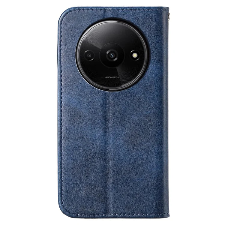 For Xiaomi Redmi A3 Case PU Leather+TPU Rhombus Imprinted Phone Cover Wallet