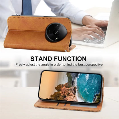 For Xiaomi Redmi A3 Case PU Leather+TPU Rhombus Imprinted Phone Cover Wallet