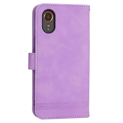 DIERFENG DF-03 for Samsung Galaxy Xcover 7 Cases Imprinted Wallet Stand Mobile Leather Case