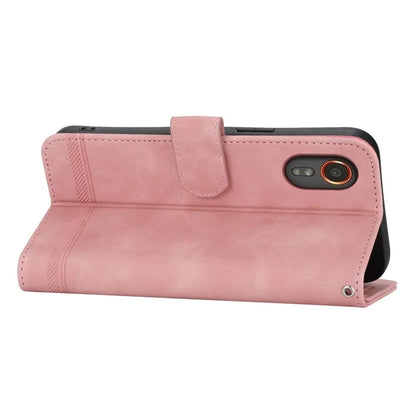 DIERFENG DF-03 for Samsung Galaxy Xcover 7 Cases Imprinted Wallet Stand Mobile Leather Case