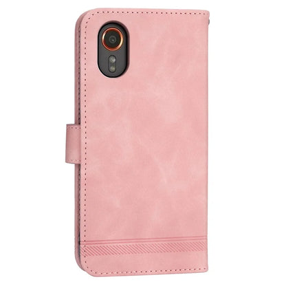 DIERFENG DF-03 for Samsung Galaxy Xcover 7 Cases Imprinted Wallet Stand Mobile Leather Case
