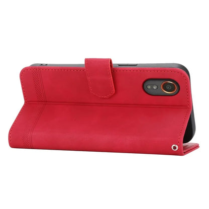 DIERFENG DF-03 for Samsung Galaxy Xcover 7 Cases Imprinted Wallet Stand Mobile Leather Case