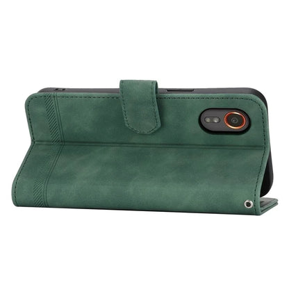 DIERFENG DF-03 for Samsung Galaxy Xcover 7 Cases Imprinted Wallet Stand Mobile Leather Case