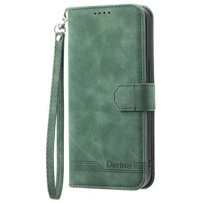 DIERFENG DF-03 for Samsung Galaxy Xcover 7 Cases Imprinted Wallet Stand Mobile Leather Case