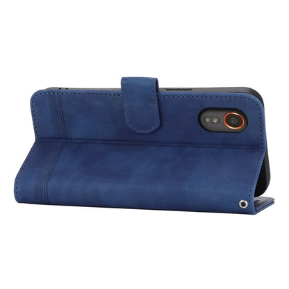 DIERFENG DF-03 for Samsung Galaxy Xcover 7 Cases Imprinted Wallet Stand Mobile Leather Case