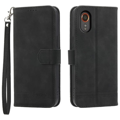 DIERFENG DF-03 for Samsung Galaxy Xcover 7 Cases Imprinted Wallet Stand Mobile Leather Case