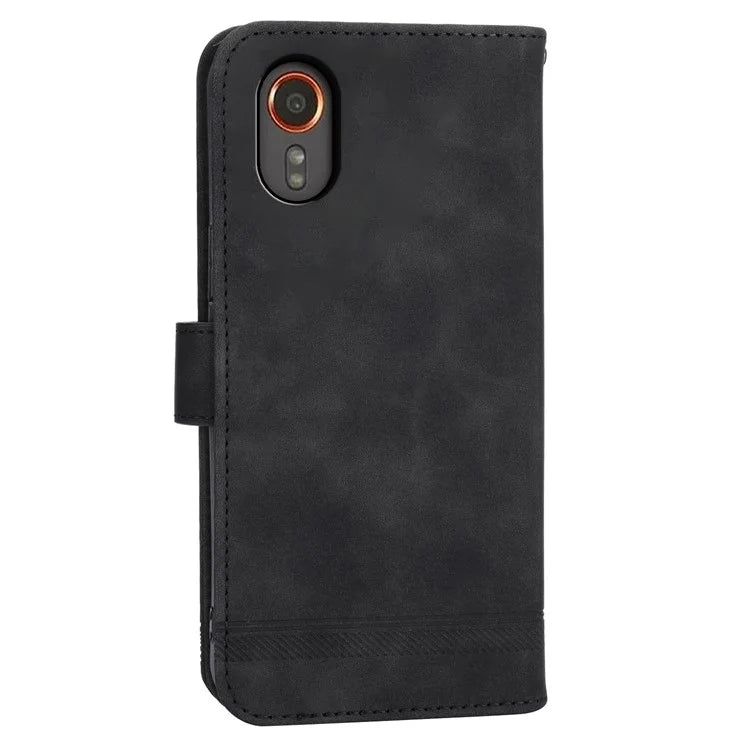 DIERFENG DF-03 for Samsung Galaxy Xcover 7 Cases Imprinted Wallet Stand Mobile Leather Case