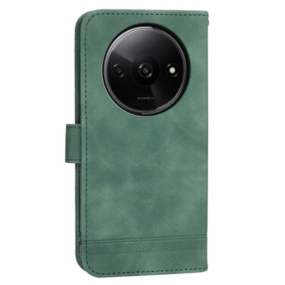 DIERFENG DF-03 Flip Cover for Xiaomi Redmi A3 Shockproof Imprinted Wallet Stand Mobile Leather Case