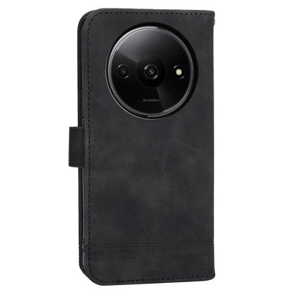 DIERFENG DF-03 Flip Cover for Xiaomi Redmi A3 Shockproof Imprinted Wallet Stand Mobile Leather Case
