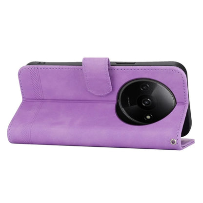 DIERFENG DF-03 Flip Cover for Xiaomi Redmi A3 Shockproof Imprinted Wallet Stand Mobile Leather Case