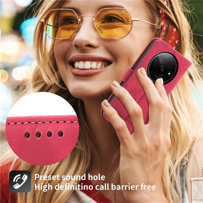 DIERFENG DF-03 Flip Cover for Xiaomi Redmi A3 Shockproof Imprinted Wallet Stand Mobile Leather Case
