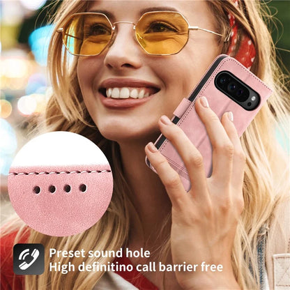 DIERFENG DF-03 Flip Wallet Cover for Google Pixel 9 Pro Cases Imprinted Stand Mobile Leather Shell