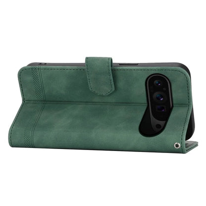 DIERFENG DF-03 Flip Wallet Cover for Google Pixel 9 Pro Cases Imprinted Stand Mobile Leather Shell