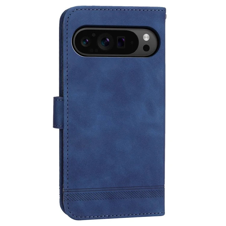 DIERFENG DF-03 Flip Wallet Cover for Google Pixel 9 Pro Cases Imprinted Stand Mobile Leather Shell