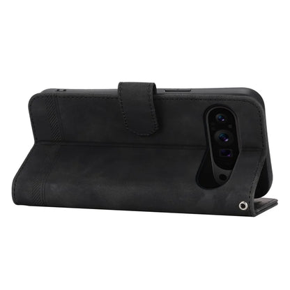DIERFENG DF-03 Flip Wallet Cover for Google Pixel 9 Pro Cases Imprinted Stand Mobile Leather Shell