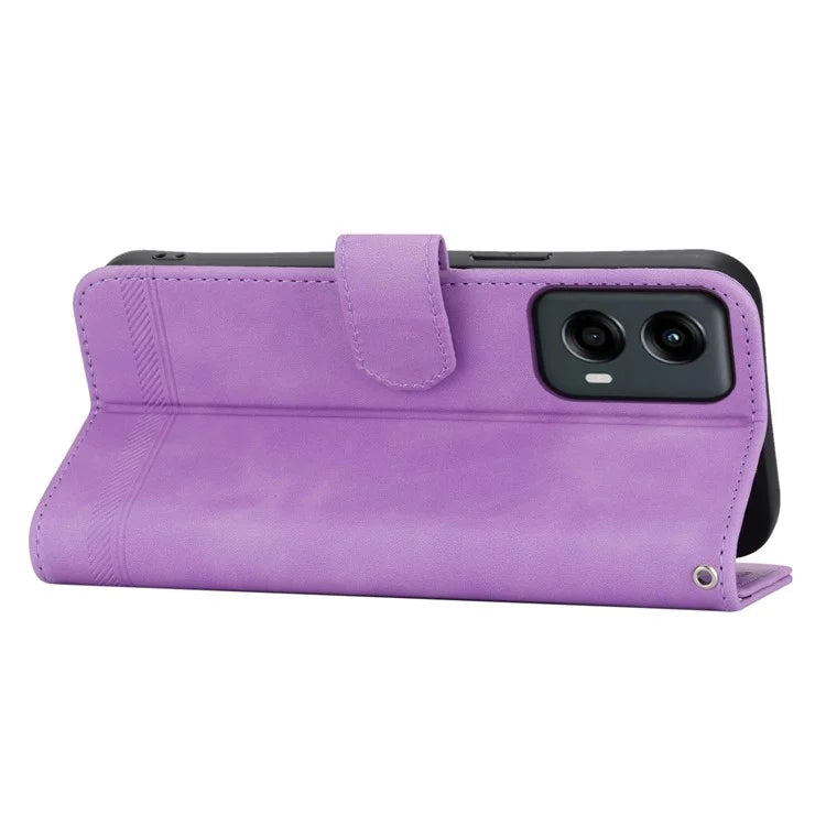 DIERFENG DF-03 For Motorola Moto G Stylus 5G (2024) Cases Imprinted Wallet Stand Leather Mobile Cover