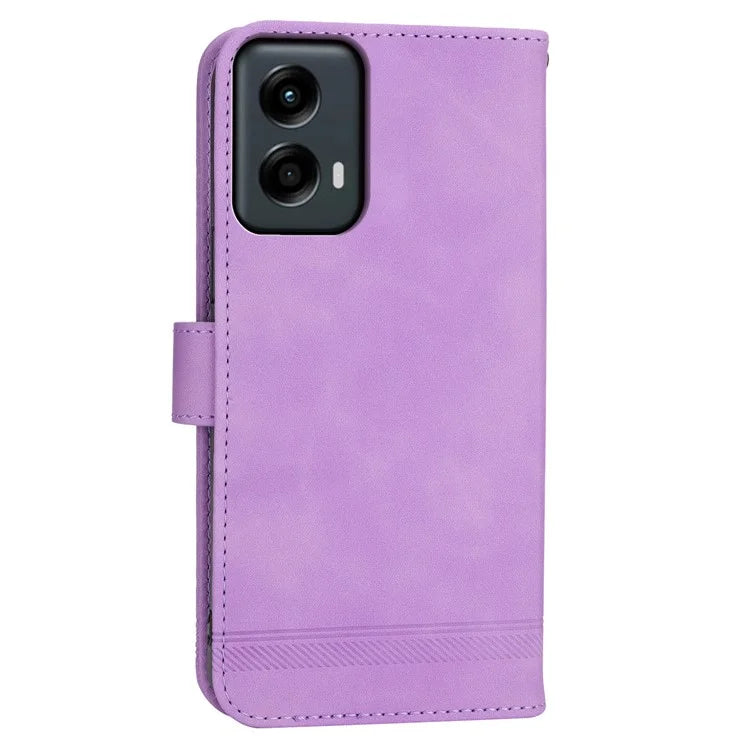 DIERFENG DF-03 For Motorola Moto G Stylus 5G (2024) Cases Imprinted Wallet Stand Leather Mobile Cover