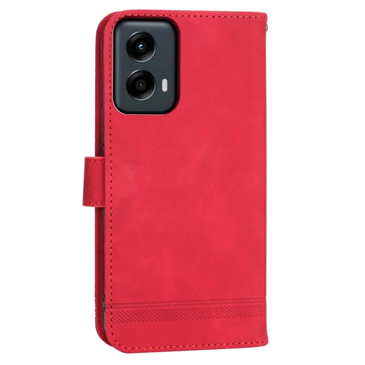 DIERFENG DF-03 For Motorola Moto G Stylus 5G (2024) Cases Imprinted Wallet Stand Leather Mobile Cover
