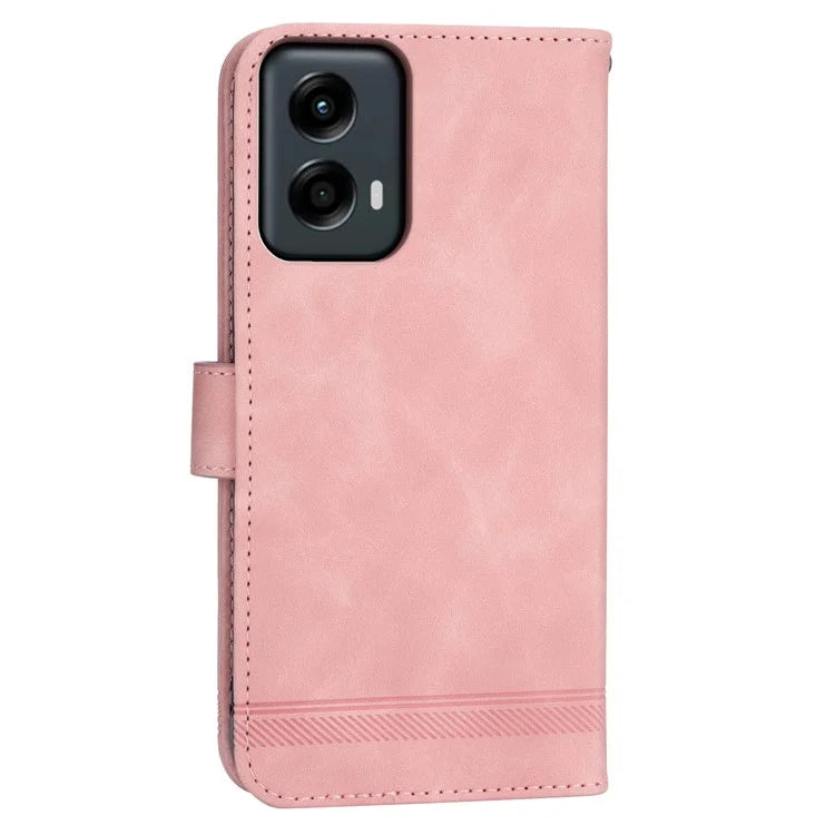 DIERFENG DF-03 For Motorola Moto G Stylus 5G (2024) Cases Imprinted Wallet Stand Leather Mobile Cover