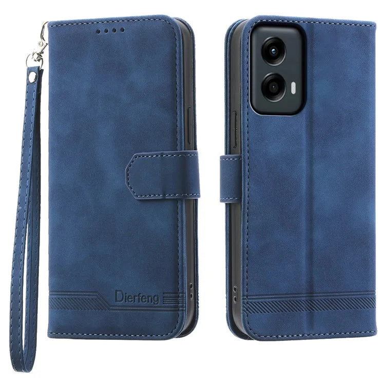 DIERFENG DF-03 For Motorola Moto G Stylus 5G (2024) Cases Imprinted Wallet Stand Leather Mobile Cover