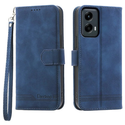 DIERFENG DF-03 For Motorola Moto G Stylus 5G (2024) Cases Imprinted Wallet Stand Leather Mobile Cover