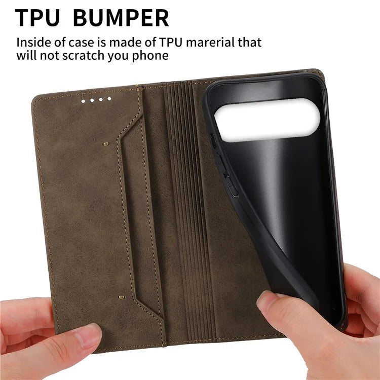 DF-05 For Google Pixel 9 Wallet Phone Case Anti-Drop Leather Flip Cover